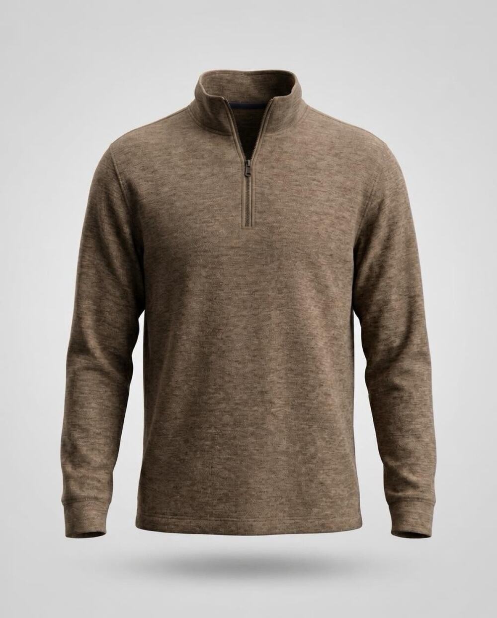 NWT GAP Men's Large Half Zip Pullover Sweater Tan Stretch Mock Neck